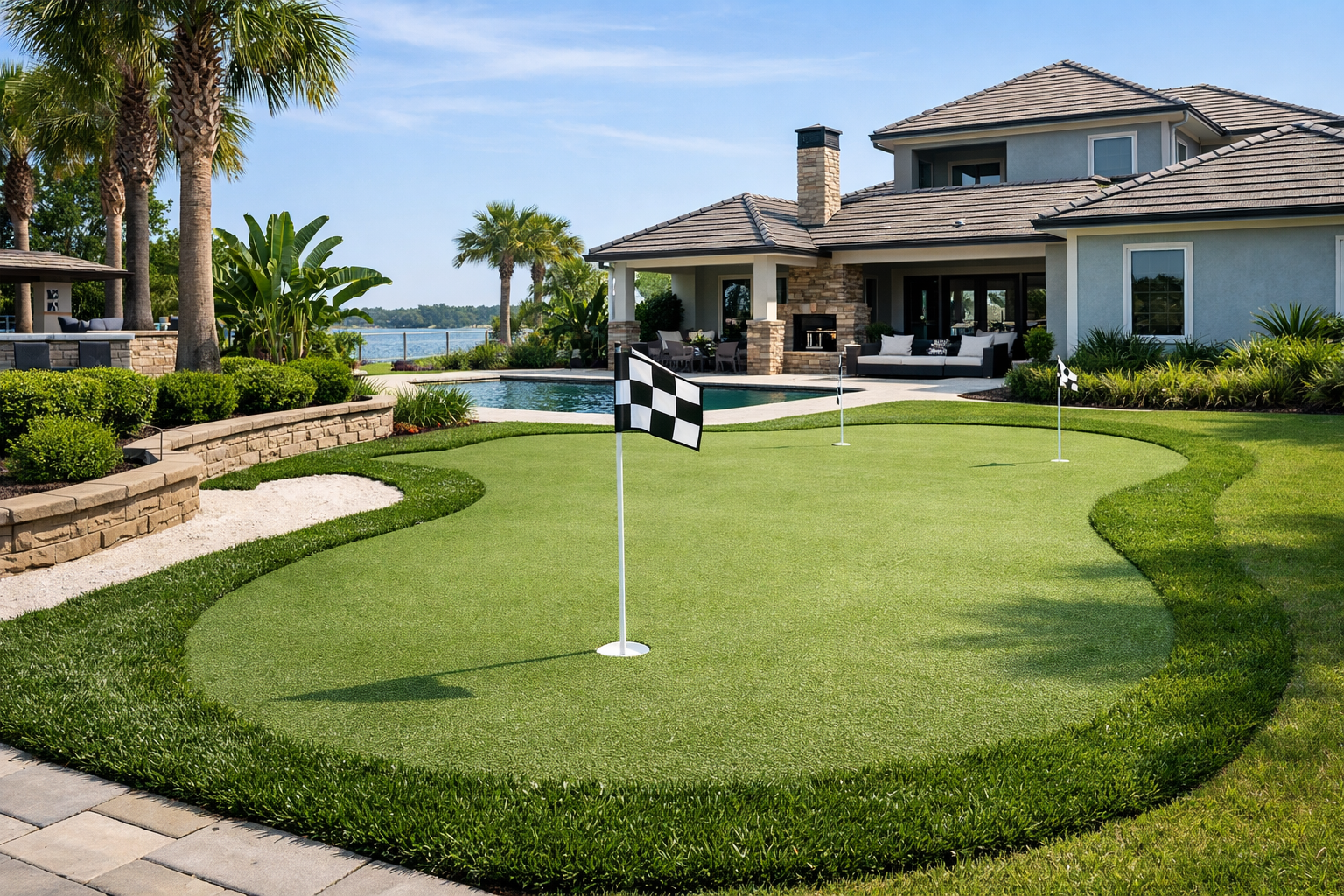 Luxury putting green and astro turf installation service in North Florida